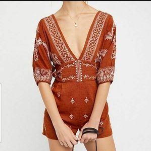 Embroidered Romper Free People